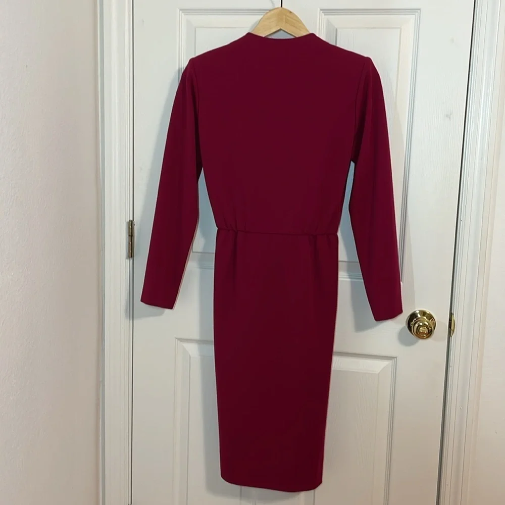 Yves Saint Laurent Dress, Vintage YSL Wrap Wool Dress, rive gauche, size 36 - Picture 7 of 10